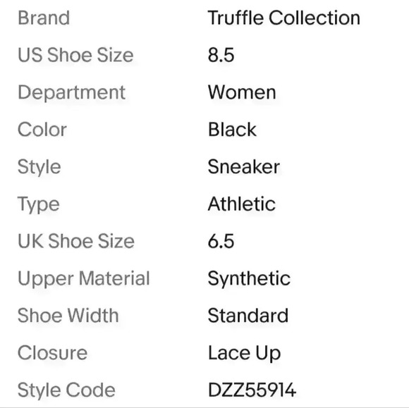 NEW NIB Truffle Collection by Nasty Gal Women's Ava Black Stud Detail Trainer - Picture 7 of 7